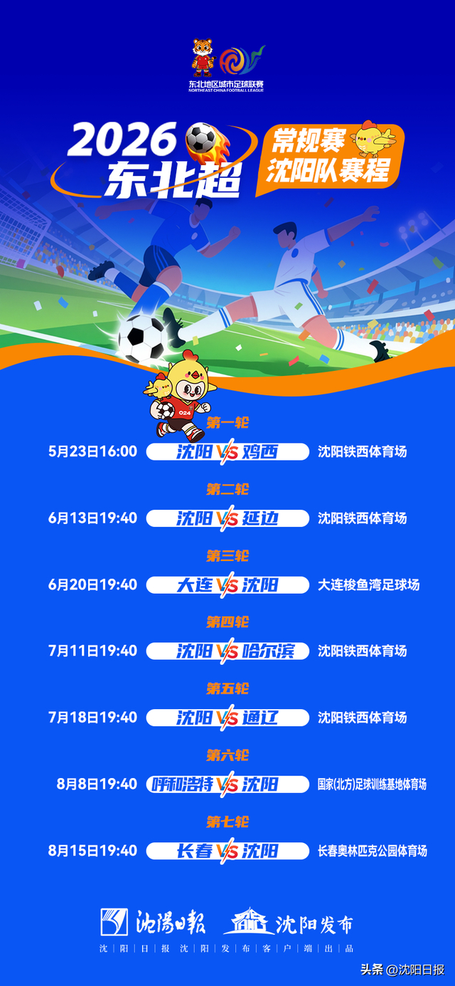 “开局双主”很重要 “辽宁德比”掀高潮——“东北超”常规赛沈阳队赛程解析